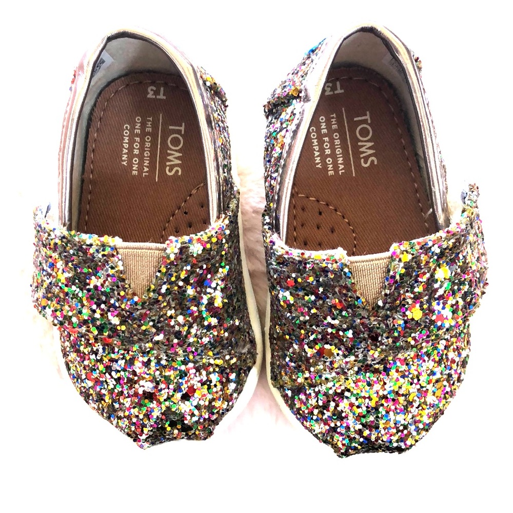 NEW TOMS Classic Multi Party Glitter Sz 3